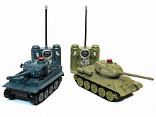Радиоуправляемый танковый бой Huan Qi 2 в 1 Т34 и Тигр, зу, аккумуляторы